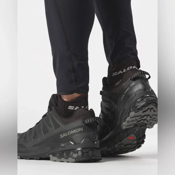 SALOMON WIDE GORE-TEX Trail Running Shoes in Black / Phantom / Pewter Size